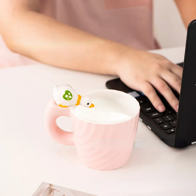 Cartoon Katze Keramik Tasse Kreative Hand Bemalt Hohe Temperatur Beständig Becher Schlafsaal