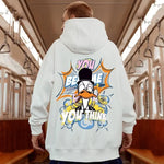 Herbst Lustige Cartoon Ente Grafik Y2K Hoodies Übergroßen Hip Hop Mode