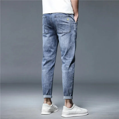 Knöchellange Jeans dünne Streetwear Denim Hose Casual Hose