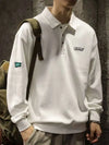 Polo Shirt Men's Sweatshirt Long Sleeved Casual Collar Top