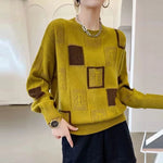 Womens Autumn and Winter Vintage Patchwork