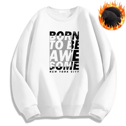 Born To Be A We Some Letter Printed Sweatshirt  Cozy Loose Pullover