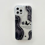 Ständerhalter Soft Cover Ins Black Butterfly Bracket Case für iPhone Cute Girl Women