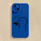 Cute Cartoon Funny Man Couple Phone Case for iPhone