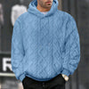 Men's Jacquard Velvet Hoodie - Reversible Pullover Sweater