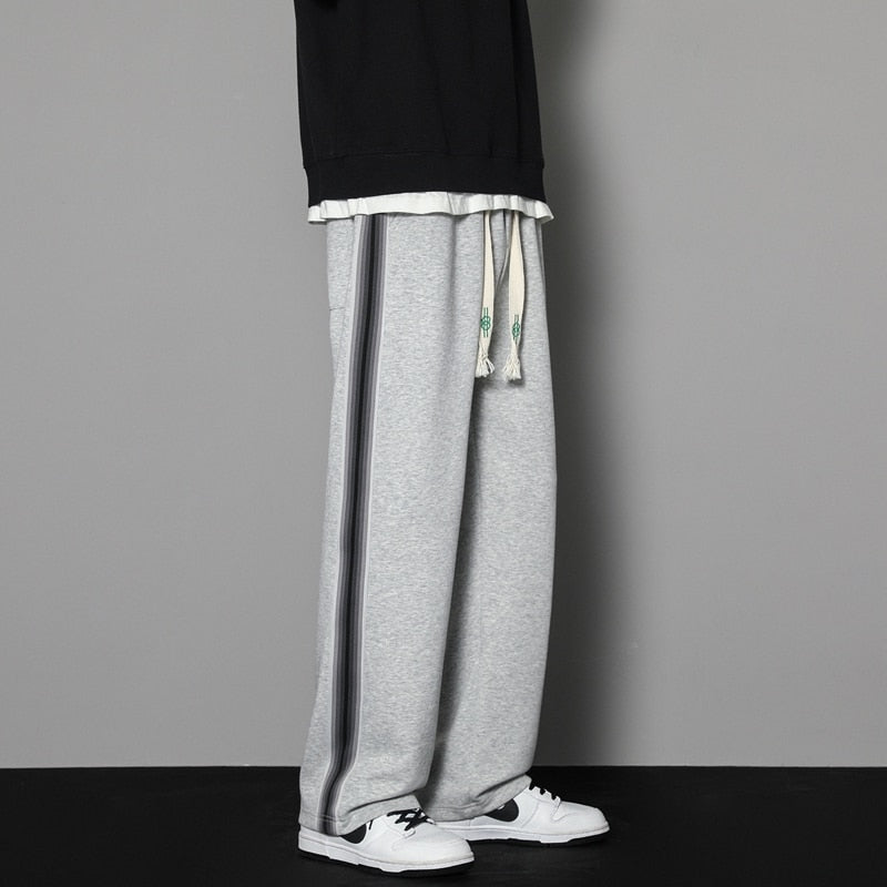 Sweatpants Men Straight Pants Male Loose Harajuku Pants Streetwear Oversize Sports Men - xinnzy