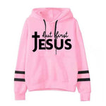 Women's Jesus Print Hoodie Aesthetic Graphic Lettering, Vintage Quotes, Long Sleeve Streetwear