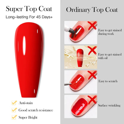 7ml Super Top Coat Gel Nail Base Gel Matte Top Coat Semi-Permanent