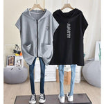 Women Hoodies Loose Simple Vest Sleeveless