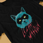 Katzenliebhaber Herren T-Shirt Le Chat Masque Markantes Polyester T-Shirt Harajuku Streetwear Hipster