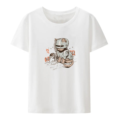 Preiswertes, interessantes Print-T-Shirt für Damen, lässig