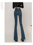 Retro Jeans for Women High Waisted and Slim Split Wide Leg Pants