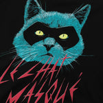 Katzenliebhaber Herren T-Shirt Le Chat Masque Markantes Polyester T-Shirt Harajuku Streetwear Hipster