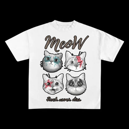 Summer Cotton T-shirt Men Fun Cute Print Comfortable Casual Top