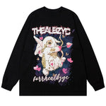 Autumn Winter Women's Printed Retro Hip Hop Sweatshirts