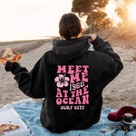 Meet Me At The Ocean Hoodie Ocean Beach Retro California Aesthetic