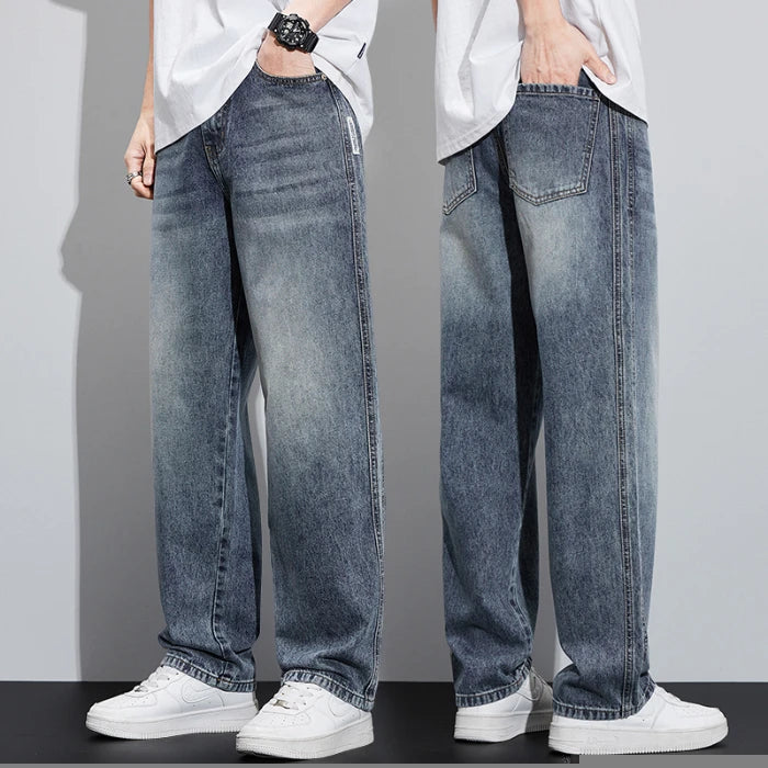 Wide Leg Trendy Denim Jeans Street Wear Summer Autumn