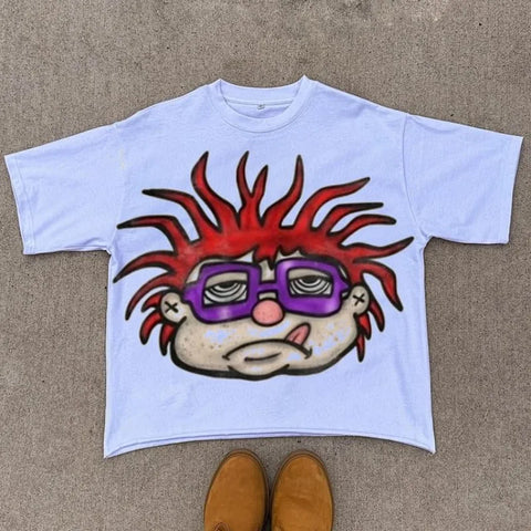 Vintage Chuckie Graphic T-Shirt Y2K Oversized Streetwear for Men