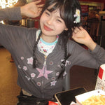 Hoodie Sweatshirt Grunge japanischer dünner Mantel Fairycore E-Girl