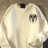 Angel Wings Y2K Sweatshirt Oversized Hip Hop Crewneck