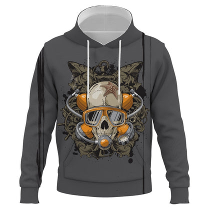 Abstract Skull 3D Printed Hoodies  Streetwear Autumn Hooded Sweatshirt for Men Casual Style