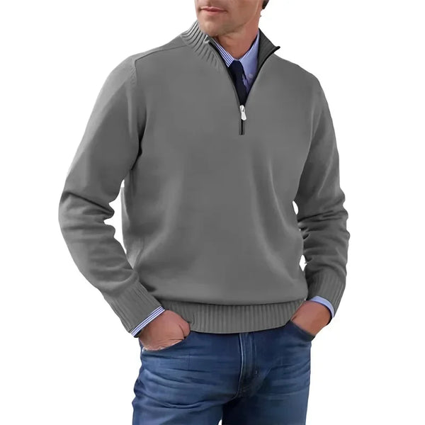 Mens Half Zip Turtleneck Sweater Knit Pullover Warm Jacket Coat