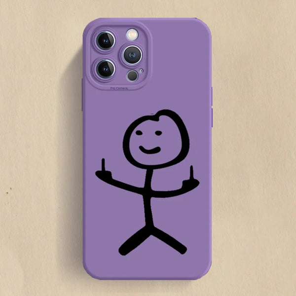 Soft Cartoon Matchman Case For iPhone