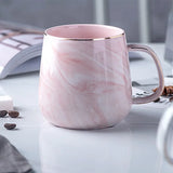 Ceramic Mug Nordic Ins Style Marbled Gold Rim Coffee