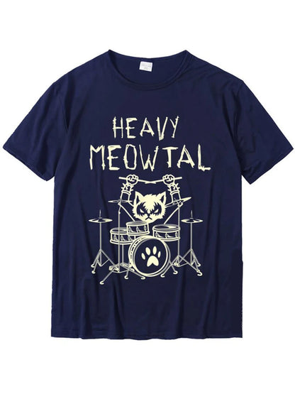 Heavy Meowtal Cat Metal Music Tshirt Women Funny Pet Owner