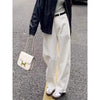 High Waisted White Jeans Women Plus Size Wide Leg Loose Spring Pants