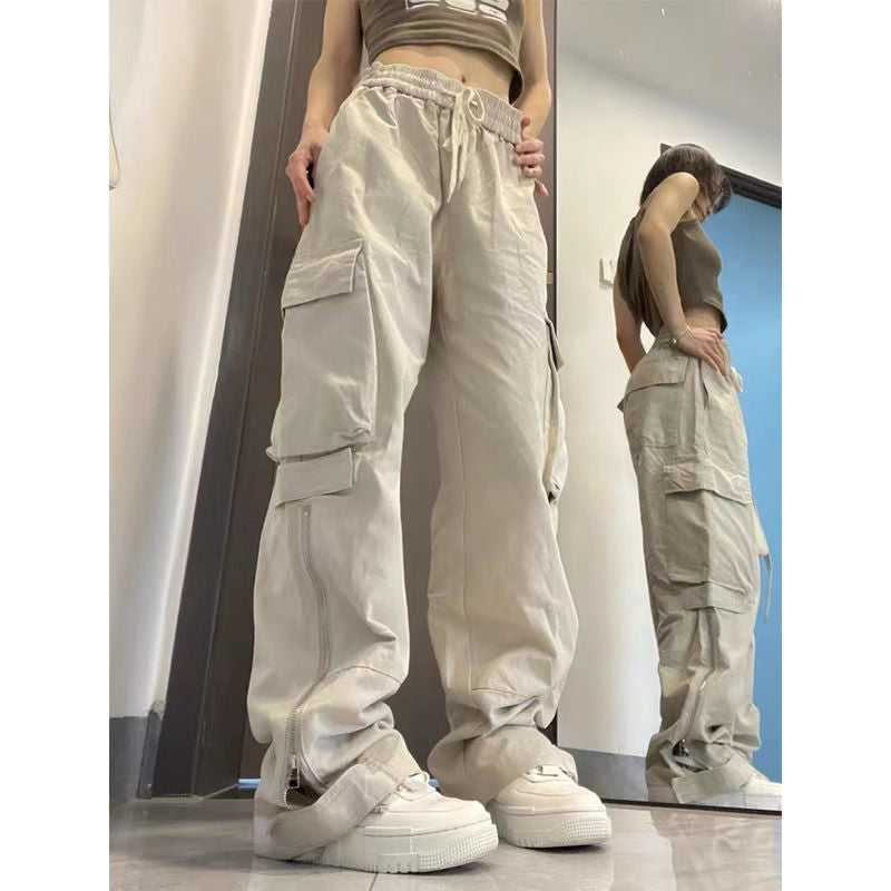 Seitentasche Cargohose Damen Hose Baggy Y2k High