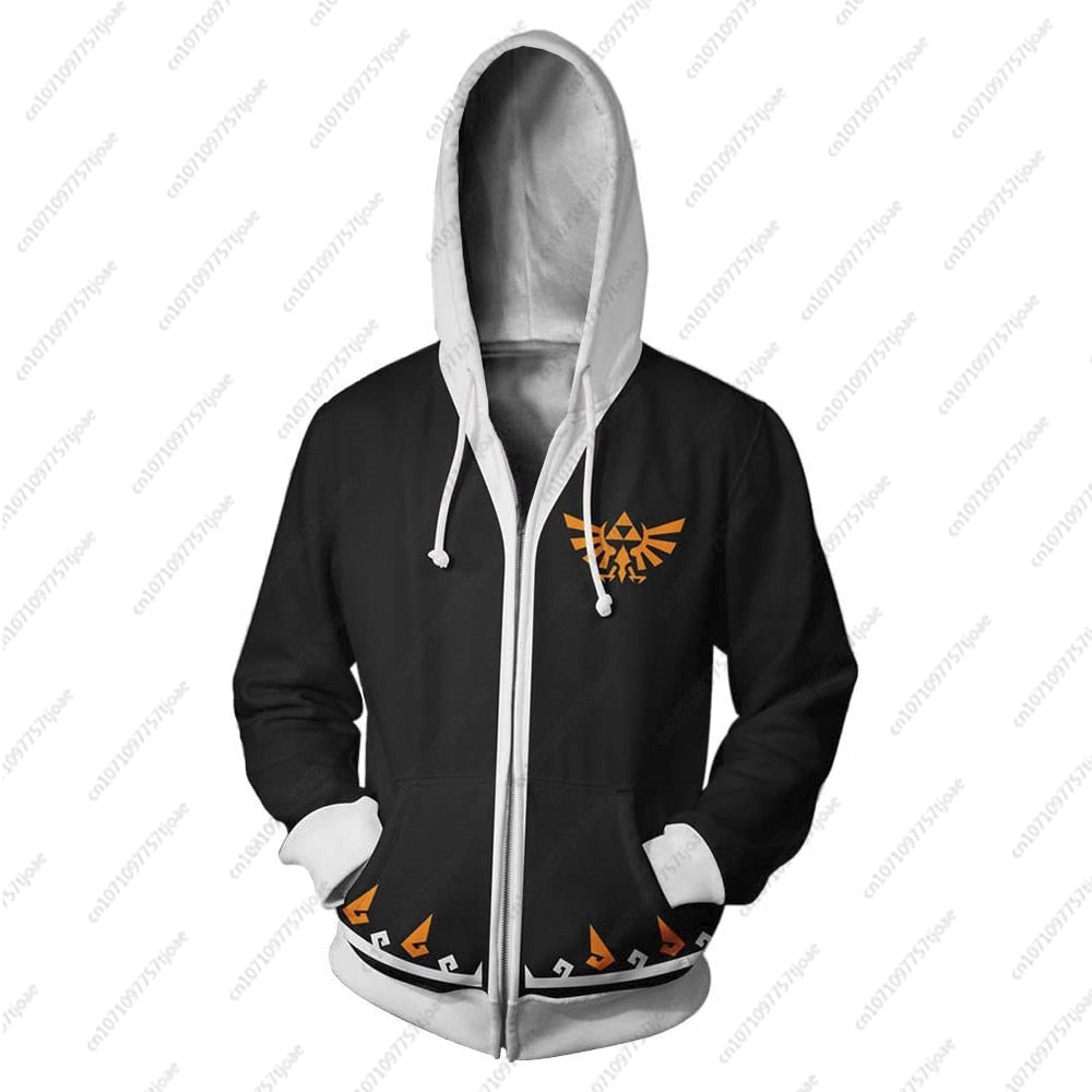 Men Hoodie Preppy Style Zelda Popluar Game Casual Fashion