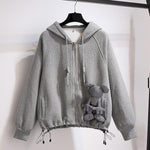 Hoodies Pullovers Women Zipper Cardigan Coat Loose Casual