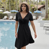 Women’s V-Neck Knit Dress Summer Plus Size A-Line Casual Party Wear