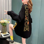 Women Sweatshirt Korean Letter Graphic Cotton Pullover