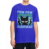 Pew Pew Madafakas T Shirt Cat T-Shirts Streetwear