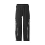 Streetwear Drawstring Trousers Contrast Casual Pants