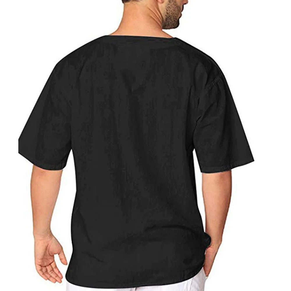 Male Breathable Solid Color Lightweight Tops