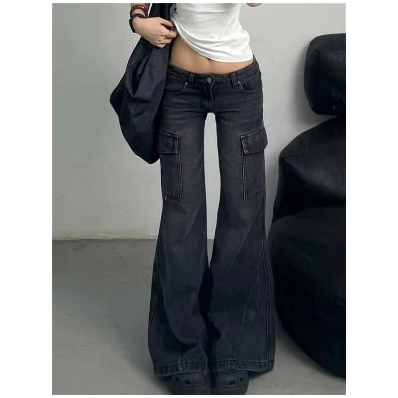 Womens Jeans High Waist Vintage Straight Winter Denim