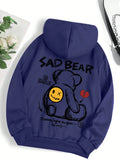 Funny Bear Cartoon Hoodie Women Fleece Casual Top