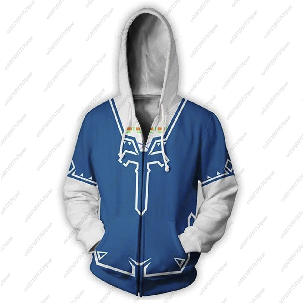 Men Hoodie Preppy Style Zelda Popluar Game Casual Fashion