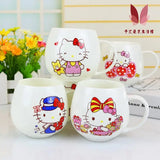 Niedliche Doraemon Hello Kitty Tasse, Keramiktasse, fetter Bauchbecher, Liebhaberbecher, kreative Cartoon-Birne