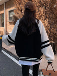 Chic and Warm Harajuku Faux Lamb Baseball Coat, Your Go-To Winter Outfit