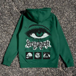 Style Printed Green Spring Trend Y2K Hip-hop Street Sports Pullover