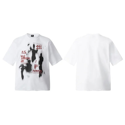 Freak Shadow Graphic T-Shirt Men Oversized