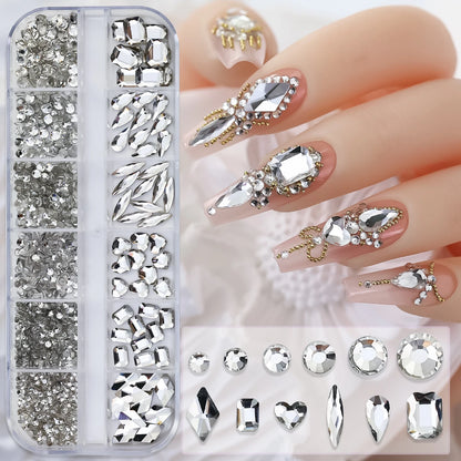 Round White Pearl Nail Beads