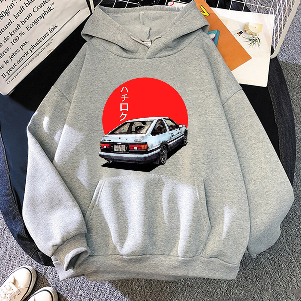 Männer Hoodie Harajuku Cartoon Auto Mode Pullover