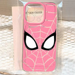 Marvel Spider Man Spider Net Pink Cool Phone Case For iPhone Y2K Cute Cartoon Cover