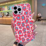 Leopard Print Phone Case For iPhone Love Heart Pattern