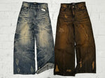 Taillen-Baggy-Jeans, Y2k-Jeans, Punk-Hip-Hop-Jeans, zerrissene Jeans, Rock, weites Bein, Slouchy, Streetwear 